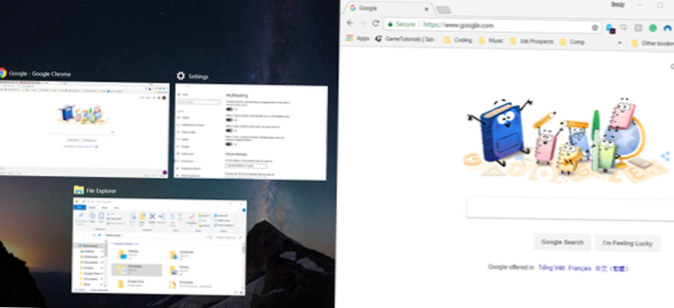 désactiver snap windows 10