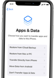 faz a restauração da versão de backup do ios