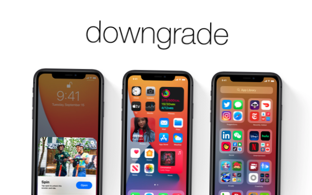 downgrade iOS 14.2 až 14