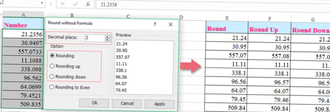 excel vba round range of cells