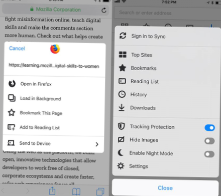 Firefox iOS-utvidelser