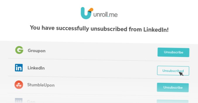 aplicație gratuită pentru dezabonare de la e-mailuri