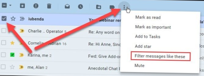 Gmail räknar e-postmeddelanden per avsändare