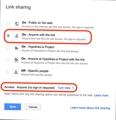 impostazioni di condivisione di google foto
