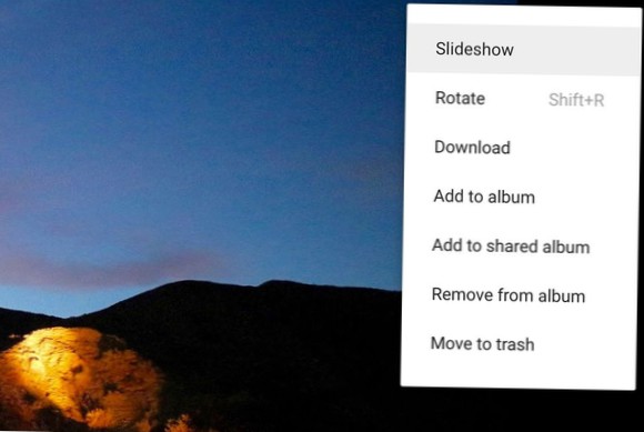 apresentação de slides das fotos do google