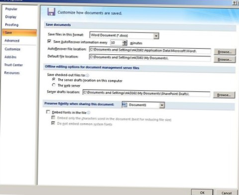 Wie ändere ich den Standardspeicherort in Word für Mac?