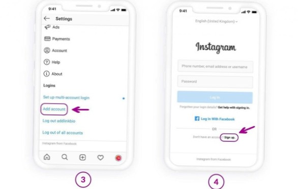 jak vytvořím druhý instagramový účet se stejným e-mailem