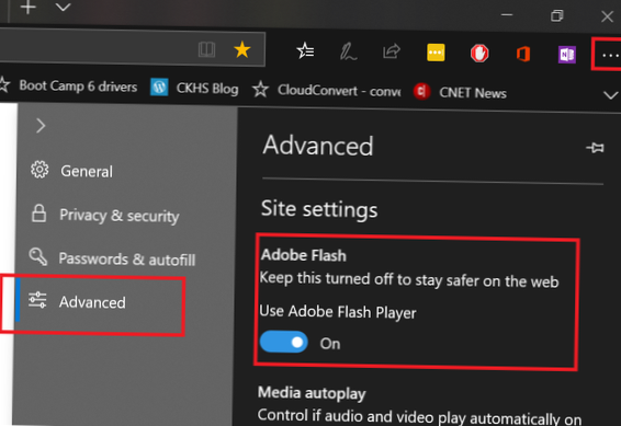cum activez permanent blițul pe margine