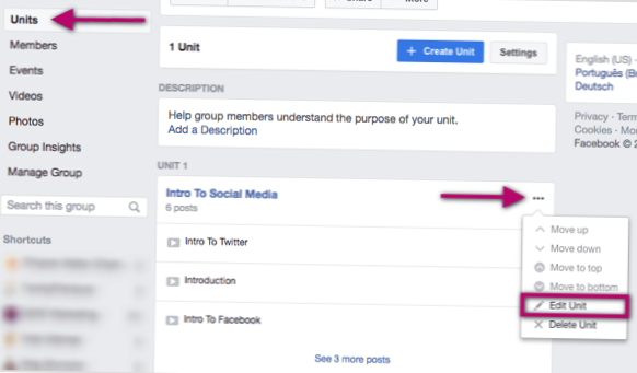 comment réorganiser les groupes sur facebook