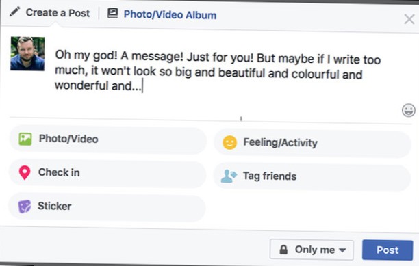 jak mohu psát na své obrázky na facebooku