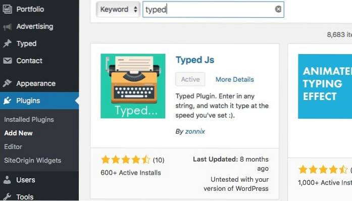 So fügen Sie Ihrer WordPress-Site einen coolen Tippeffekt hinzu