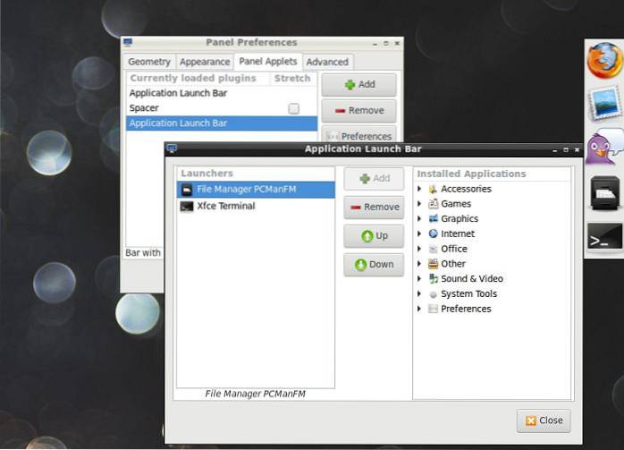 Como adicionar um painel inicial de aplicativo simples no LXDE