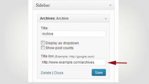 How to Add Links to Your WordPress Widget Titles