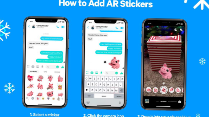 wie man Aufkleber in Messenger hinzufügt