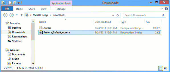 Como adicionar o protetor de tela Aurora no Windows 8