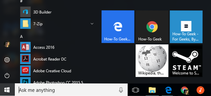 How to Add Website Links to Windows 10 Start Menu