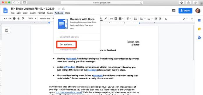 Cum să vă alfabetizați documentele în Google Docs