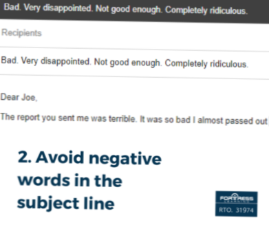 cum să evitați tonul negativ în e-mailuri