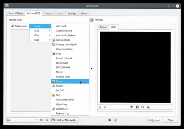 So stapeln Sie die Größe von Bildern mit XnConvert