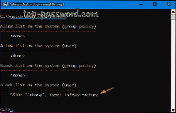 Come bloccare o consentire una rete WiFi in Windows 10