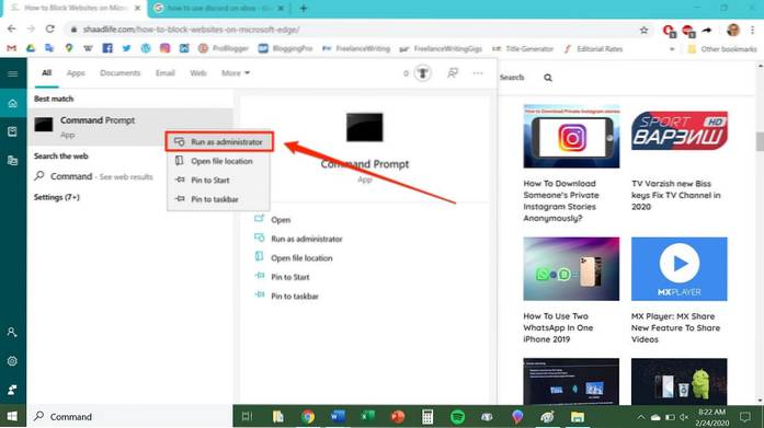 So blockieren Sie den Edge-Browser in Windows 10