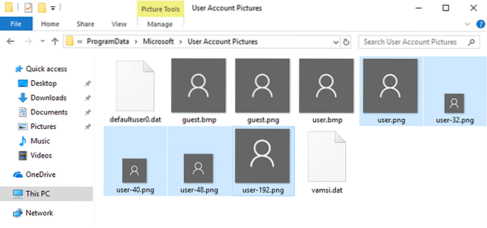 How to Change Default User Account Picture in Windows 10