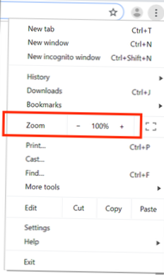how to change font size in chrome browser