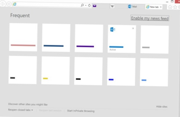 how to change my news feed in internet explorer