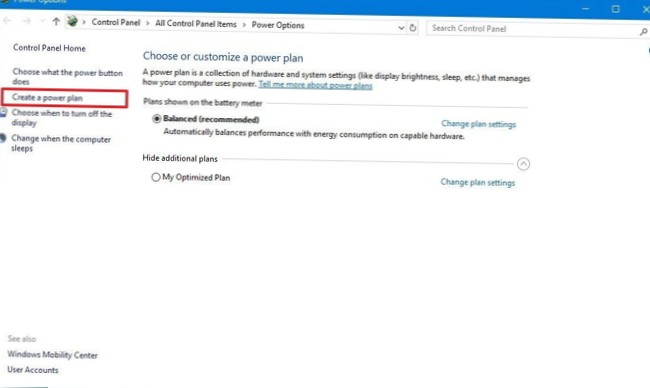 how to change power plan name windows 10