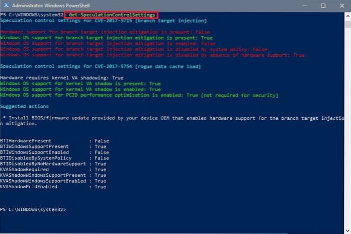 Hvordan sjekke om Windows-systemet ditt er beskyttet mot smelting og spekter