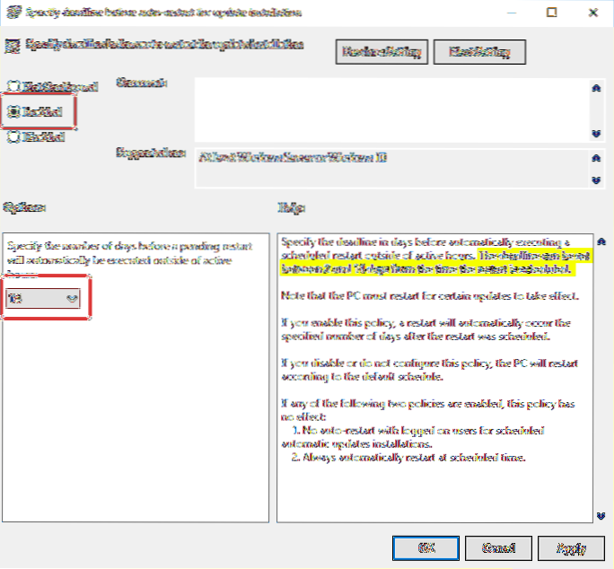 Come configurare l'impostazione di riavvio automatico in Windows 10