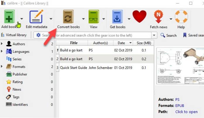 Come convertire i file PDF in formati ePub e MOBI