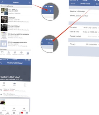 jak vytvořit soukromou událost na facebooku na iphone