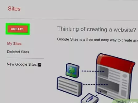 comment créer un site Web sur google