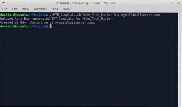 How to Create TXT Template Scripts in BASH