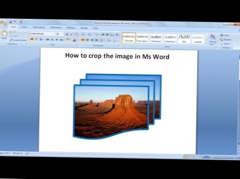 how to crop a picture in word 2007