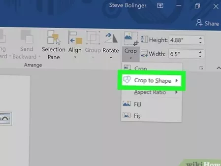 how to cut out part of a picture in word