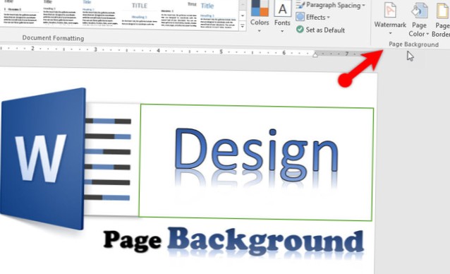how to decorate background in word document