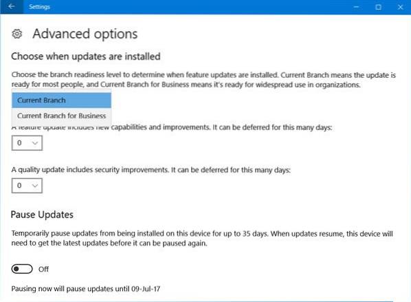 How to Defer or Pause Windows 10 Update