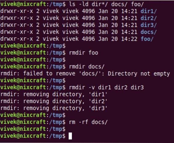 Jak odstranit adresář v systému Linux
