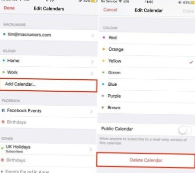 how to delete spam calendar events on iphone