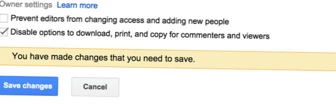 cómo deshabilitar la descarga en google drive 2020
