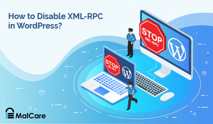 Hoe XML-RPC in WordPress uit te schakelen