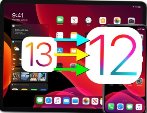 jak downgradovat iOS 13 na 12