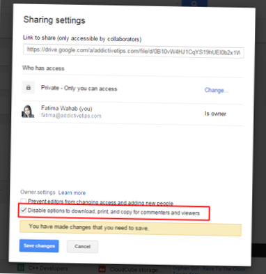 cum să descărcați fișiere dezactivate de pe Google Drive