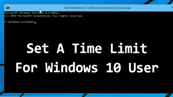 Como definir facilmente um limite de tempo para um usuário do Windows 10