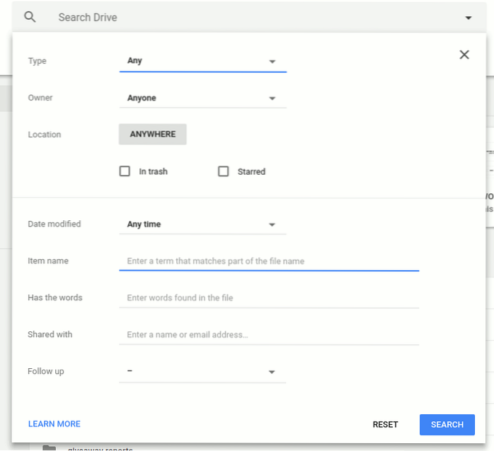 Cum să căutați în mod eficient fișiere și foldere în Google Drive