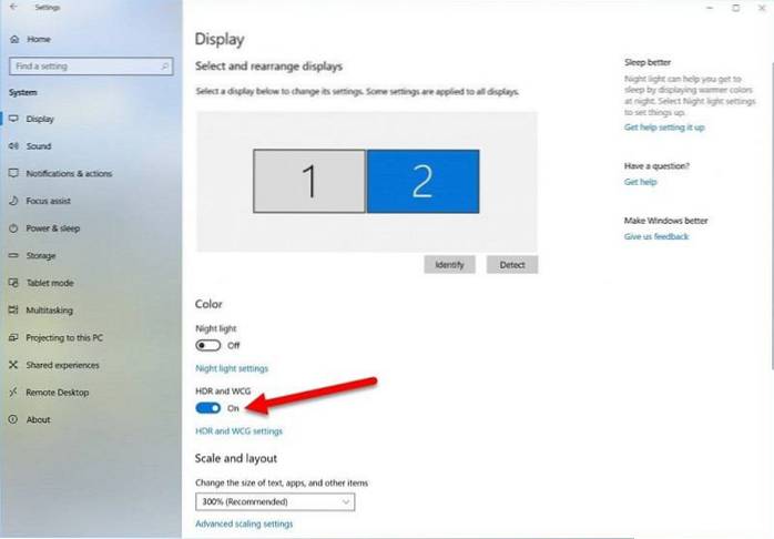 Come abilitare l'HDR in Windows 10