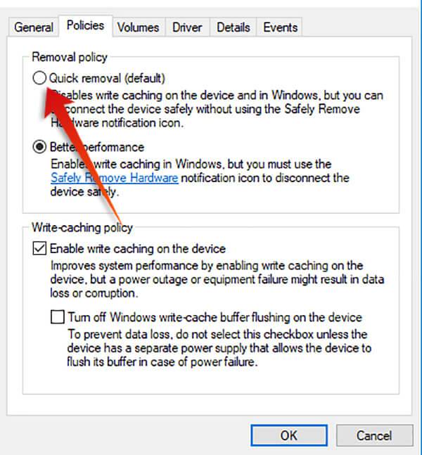 Cómo habilitar la extracción rápida de unidades USB en Windows