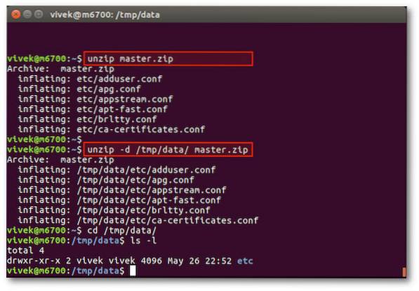 How to Extract Zip Files in Linux